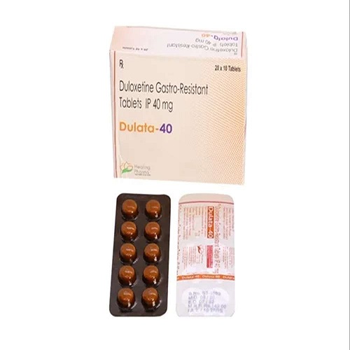 Dulata 40 tablets box with blister pack side view