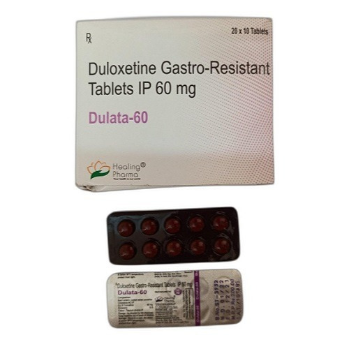 Dulata 60 blister strip showing tablet layout