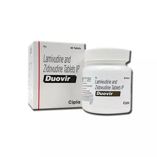 Duovir 60 tablets bottle and box, front view with label readable