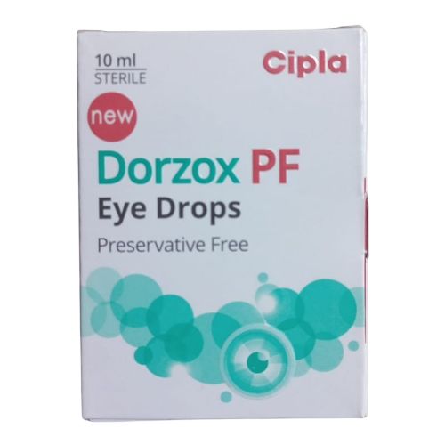 Dorzox PF Eye Drops 2% preservative-free outer box 10ml packaging