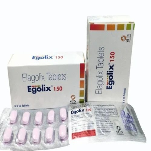 Egolix 150 tablets product box with leaflet and pink coated tablets in blister