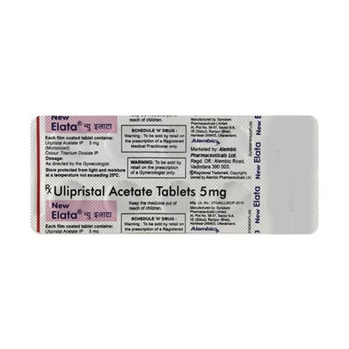 Elata 5 10 tablets silver blister strips ulipristal acetate hormone therapy online pharmacy