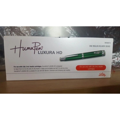 Eli Lilly HumaPen Luxura HD branded box with reusable insulin pen diabetes management device online pharmacy