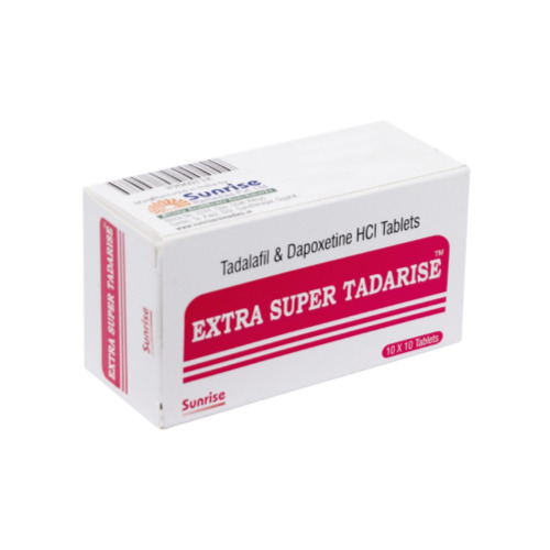 Extra Super Tadarise 100mg tablets blister strip close-up