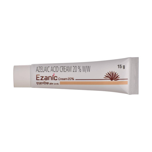 Ezanic Gel 20% (Azelaic Acid) single white tube with brown label design