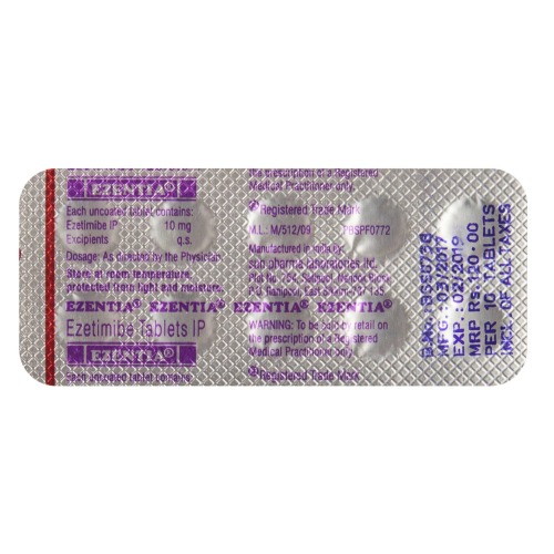 Ezentia 10 blister strip with tablets