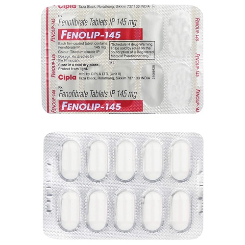 Fenolip 145 100 Tablets blister strip close-up