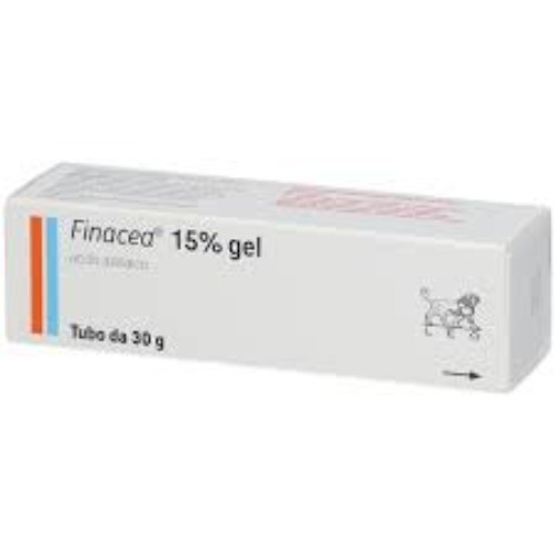 Finacea Gel 15% carton showing dosage strength and manufacturer branding