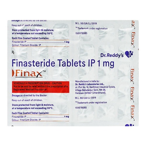 Finax 1mg blister strip with tablets