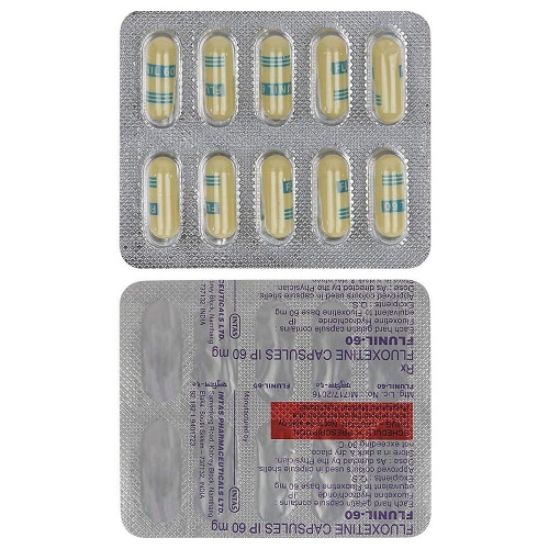 Flunil 60 blister strip showing capsule layout