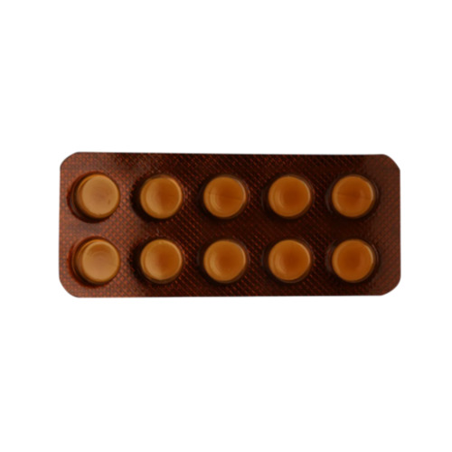 Frusenex 100mg round brown tablets blister strip front view