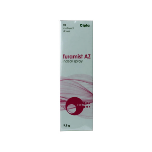 Furamist AZ Nasal Spray 70 mdi front box packaging with bottle