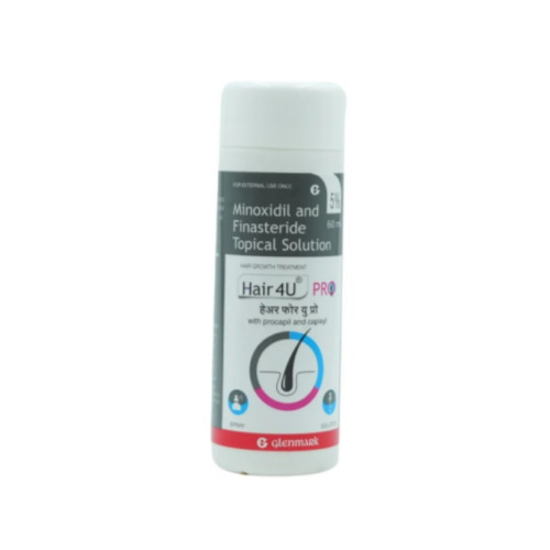 Hair4U 5% Solution 60ml single bottle close-up, product label details visible