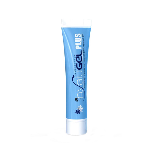 Hyalugel Gel Plus 1% 30gm light blue tube for dermatological use
