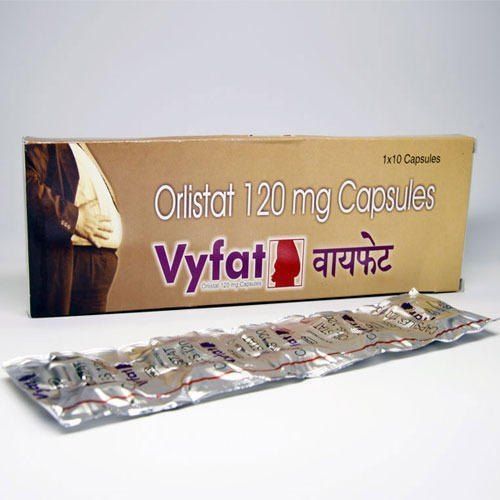 Vyfat 60 capsules branded box packaging with blister strips