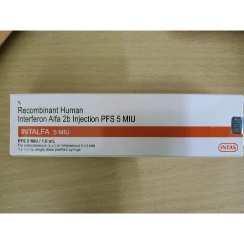 Intalfa 5 MIU injection 1ml branded box interferon alfa cancer treatment medicine online pharmacy