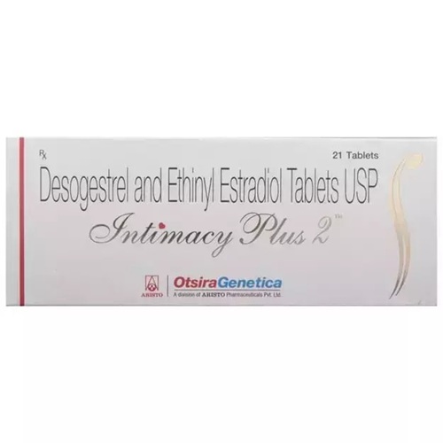 Intimacy Plus 2 21 tablets branded box with blister strips desogestrel ethinyl estradiol contraception medicine online pharmacy