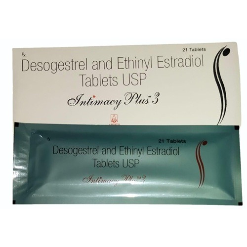 Intimacy Plus 3 21 tablets branded box with blister pack desogestrel ethinyl estradiol combined oral contraceptive online pharmacy
