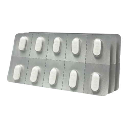 Invokana 300mg blister strip showing 10 white oblong tablets in silver foil