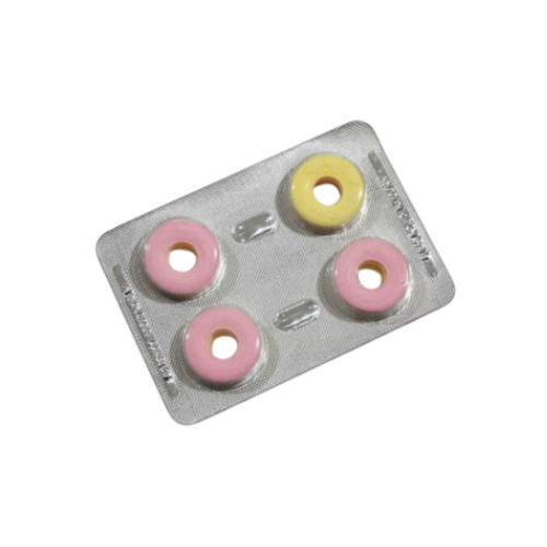Kamagra 100 CT Polo blister pack close-up with colorful chewable tablets, packaging details visible