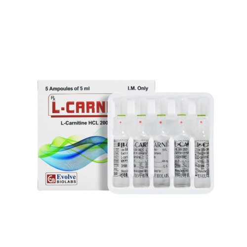 L-Carnibol Injection 2000mg (L-Carnitine) 5 ampoules of 1ml with carton packaging