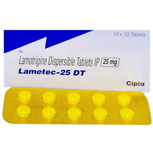 Lametec 25 DT tablets front box packaging with 100 tablets