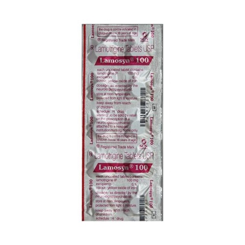 Lamosyn 100 50 Tablets blister strip close-up