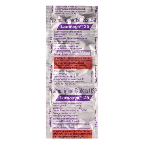 Lamosyn 25 50 Tablets blister strip close-up