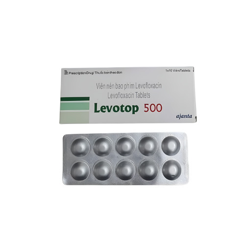 Levotop 500 tablets blister strip close-up