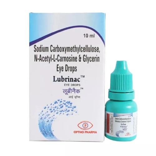 Lubrinac Eye Drops 10ml turquoise dropper bottle for dry eye relief