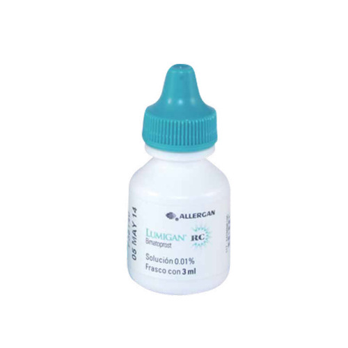 Lumigan RC 2.5ml ophthalmic solution white dropper bottle with teal cap