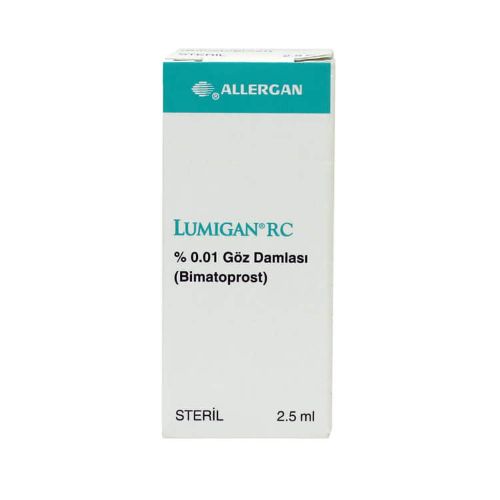 Lumigan RC Eye Drops 2.5ml branded Allergan box with product details