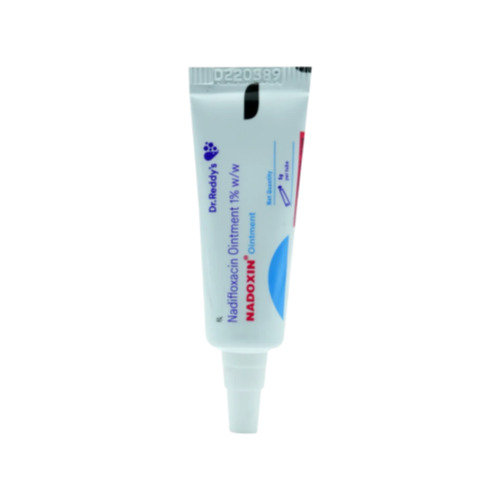 Nadoxin Ointment 5gm tube standing upright with cap facing down
