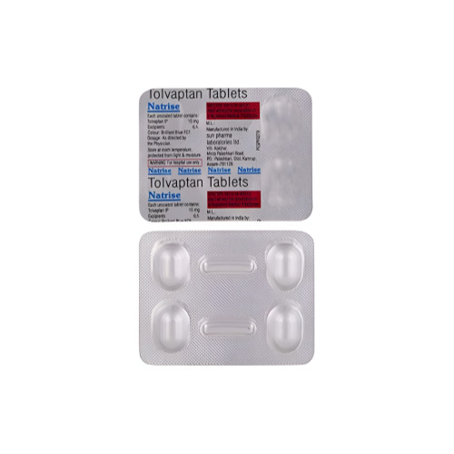 Natrise 15mg tablets 8 count silver blister strip with printed red text