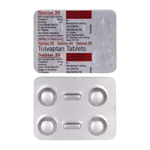 Natrise 30mg tablets 8 count foil blister strip with printed dosage details