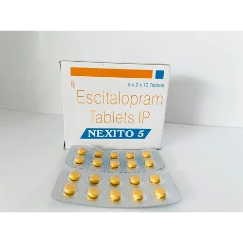 Nexito 5mg 100 tablets carton with branded outer box and tablet strips