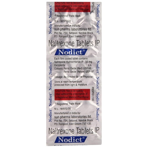 Nodict 50 30 Tablets blister strip close-up