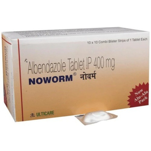 Noworm 400 100 Tablets blister strip close-up