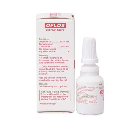 Oflox Eye Drops 5ml bottle with outer carton