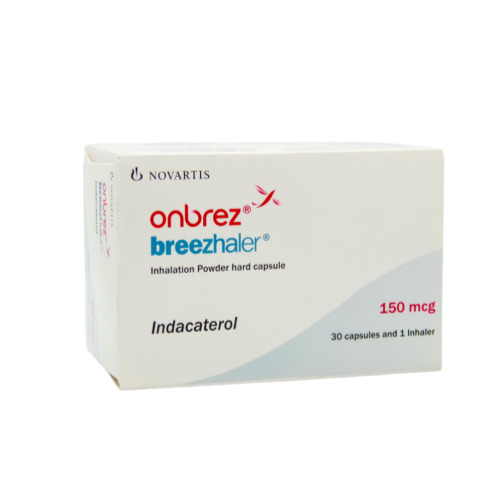 Onbrez 150 breezhaler indacaterol inhalation capsules with device 30 count box