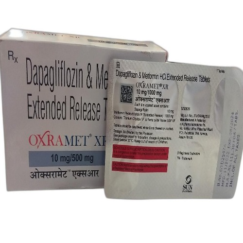 Oxramet XR 10/500mg blister strip with tablets