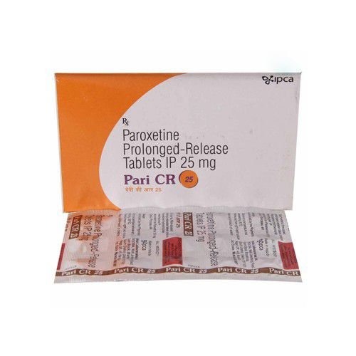 Pari CR 25 box packaging with 150 tablets paroxetine controlled-release, SSRI antidepressant for depression, anxiety, and OCD, online pharmacy ZarvyPharm