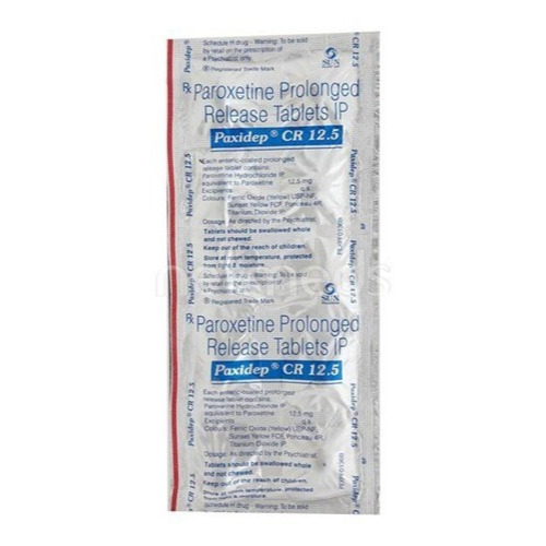 Paxidep CR 12.5 blister strip showing tablet layout