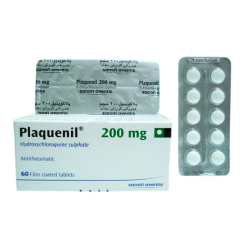 Plaquenil 200mg 60 Tablets pack displaying both carton and tablet strip