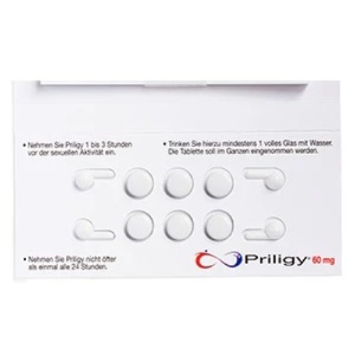Blister strip of Priligy 60mg tablets with dapoxetine for men’s sexual wellness