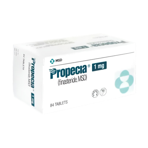 Propecia 1mg 84 Tablets box – finasteride medication for male pattern hair loss