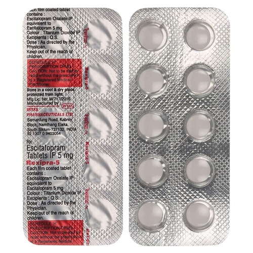 Rexipra 5 100 Tablets blister strip close-up