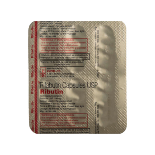 Ributin 150 capsules blister strip close-up
