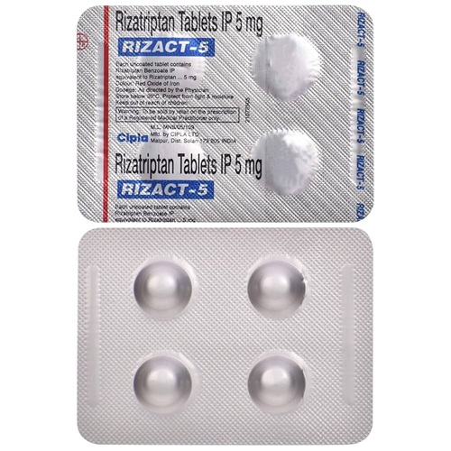 Rizact 5 4 Tablets blister strip close-up