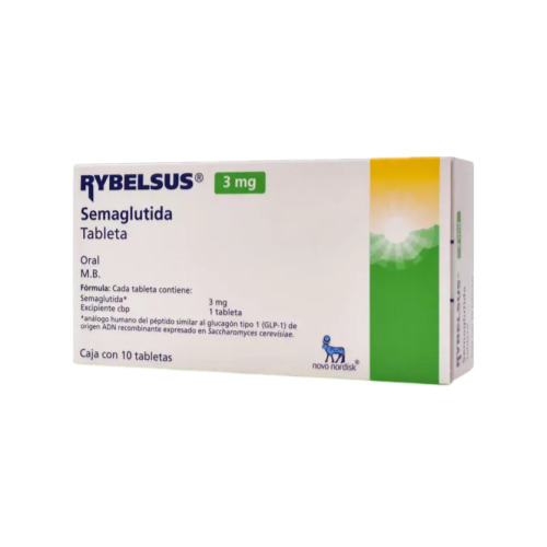 Rybelsus 3mg semaglutide tablets packaging with branded carton